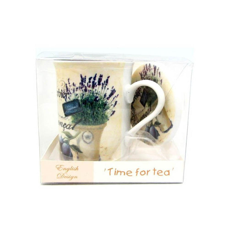 Tea Herb Mug Cup with Infuser and Lid 9.5fl oz - Lavender | Biokoma.com