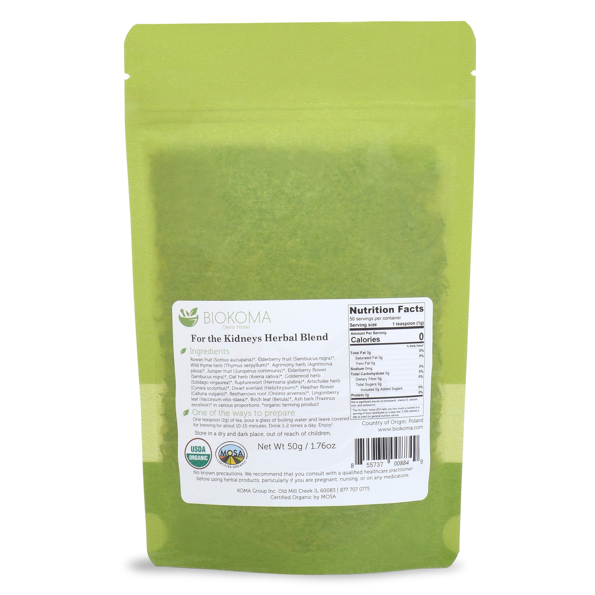 Blend Herb - For The Kidneys Organic Blend 50g 1.76oz