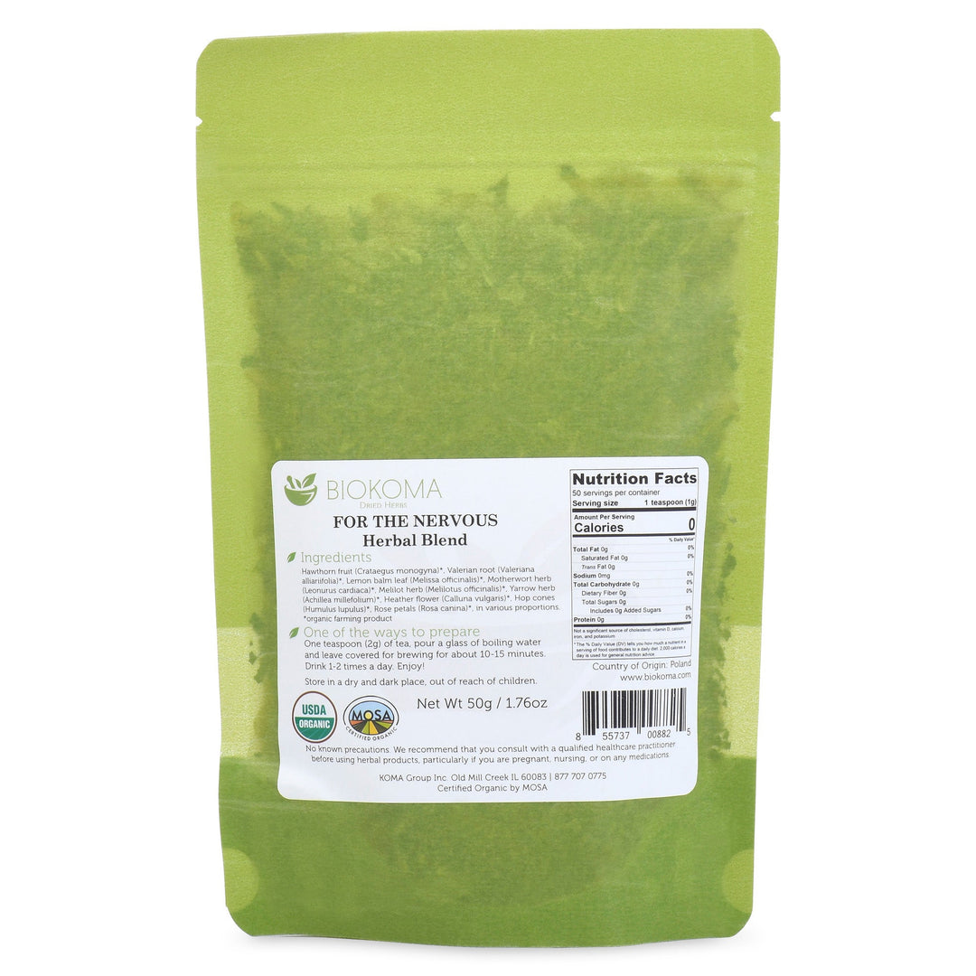 Blend Herb - For The Nervous Organic Blend 50g 1.76oz