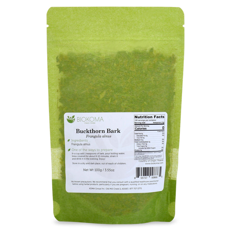 Herbal Tea - Buckthorn Bark (Frangula Alnus) Dried Cut 