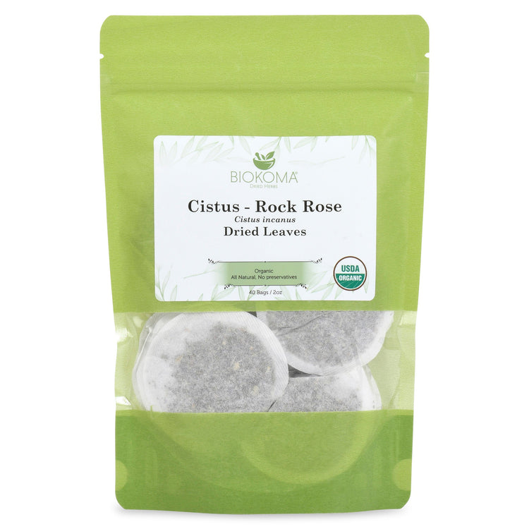 Cistus Incanus - Rock Rose Organic Dried Leaves 40 Tea Bags