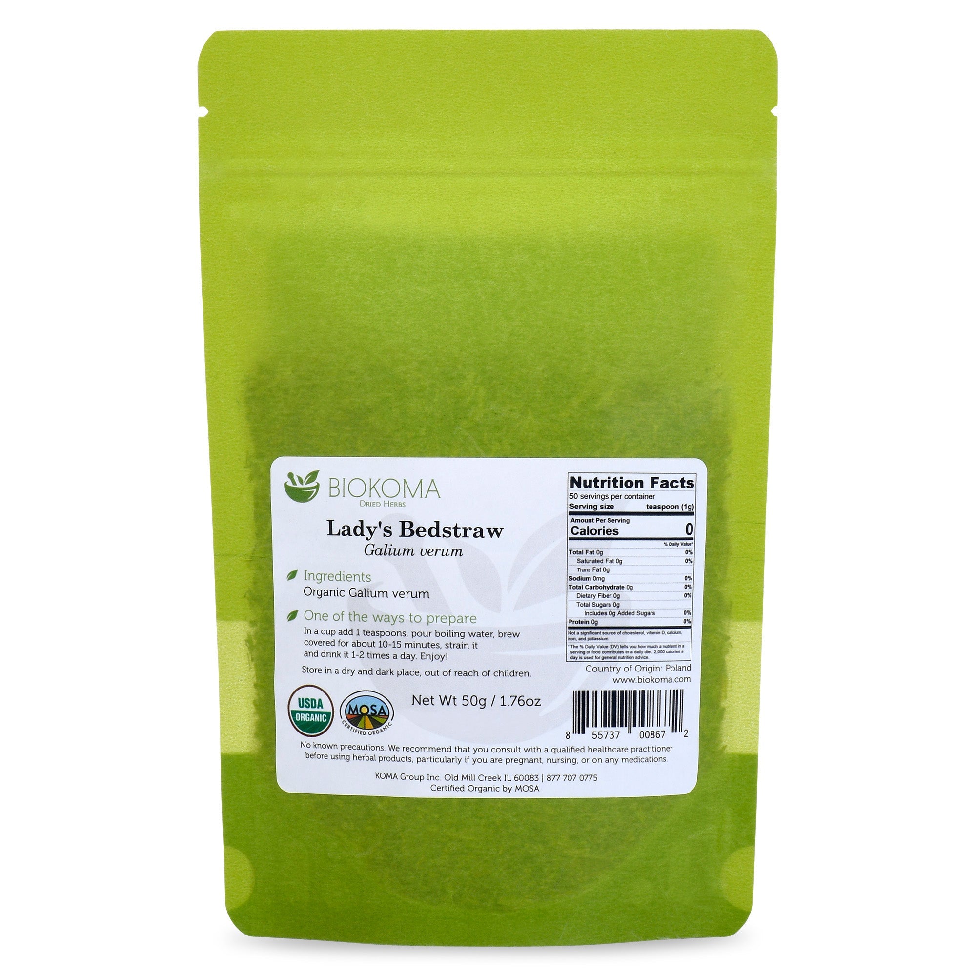 Lady's Bedstraw (Galium Verum) Organic Dried Herbal tea