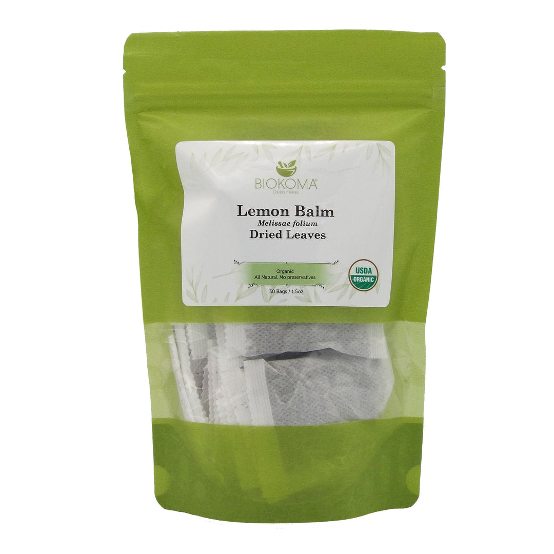 Lemon Balm Melissae Folium Organic Dried Leaves 30 Tea Bags