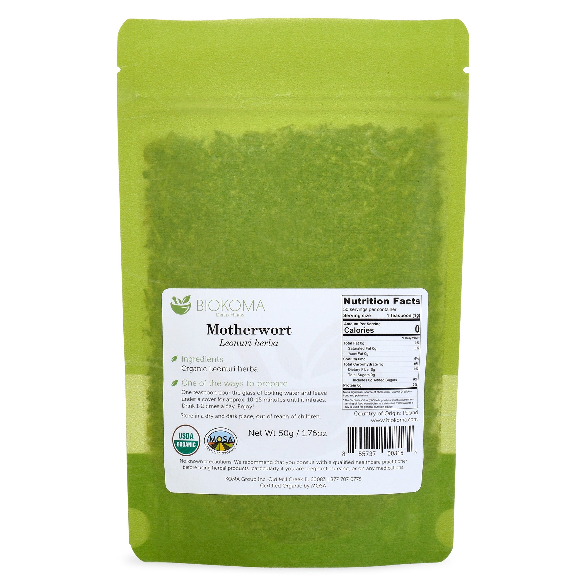 Motherwort (Leonuri Herba) Organic Dried Herb Herbal Tea