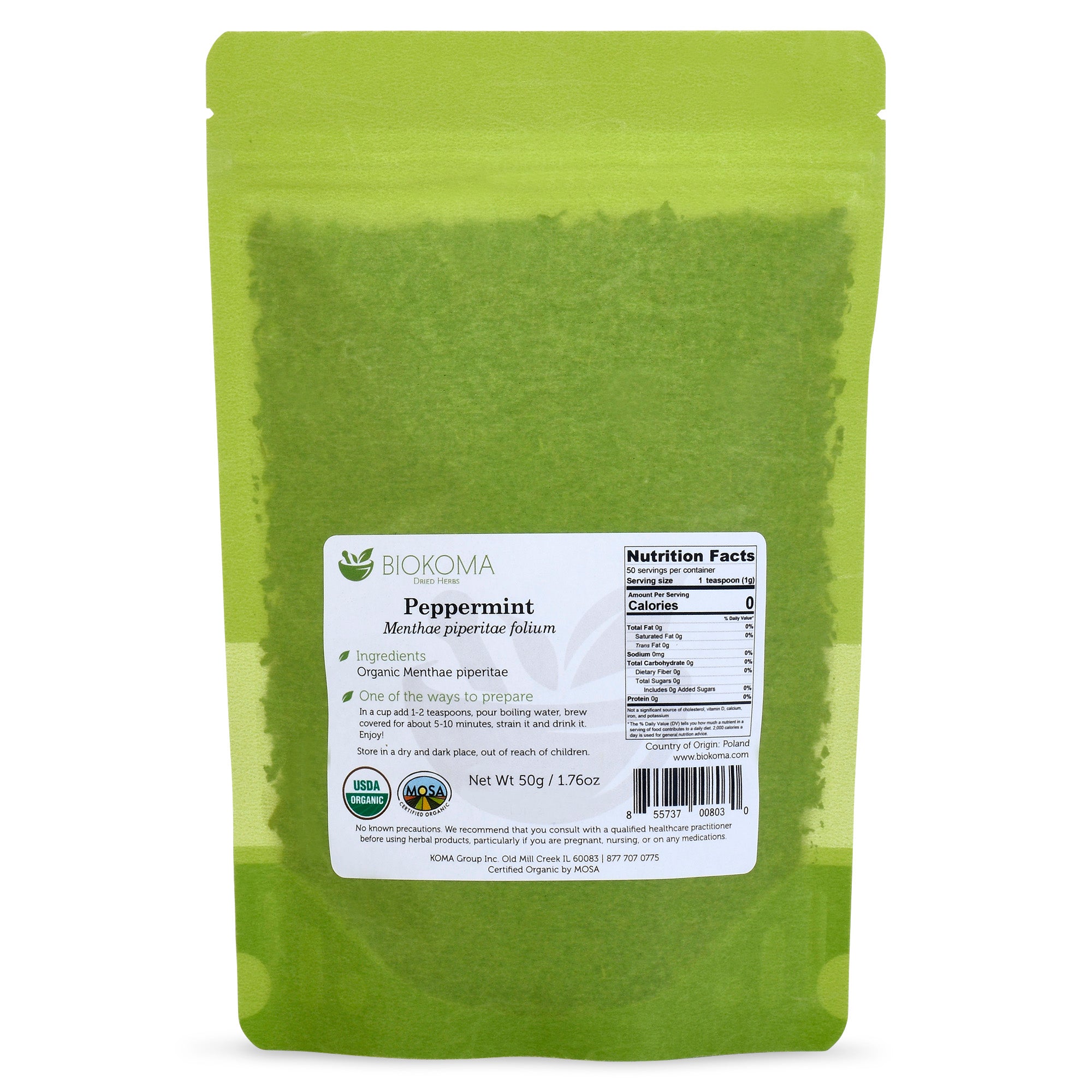 Peppermint (Menthae Piperitae Folium) Organic Dried Leaves