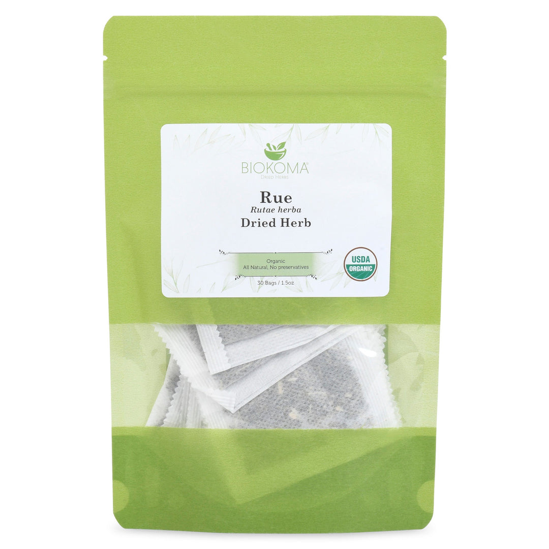 Rue (Rutae Herba) Organic Dried Herb 30 Tea Bags Herbal Tea