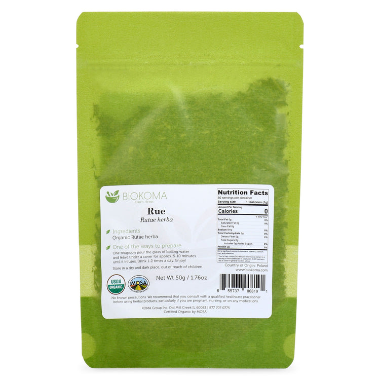 Organic Herb - Rue (Rutae Herba) Organic Dried Herb
