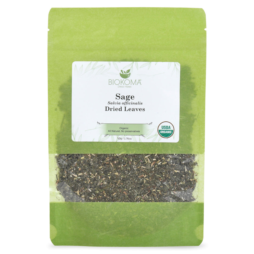 Sage (Salvia Officinalis) Organic Dried Leaves 50g 1.76oz